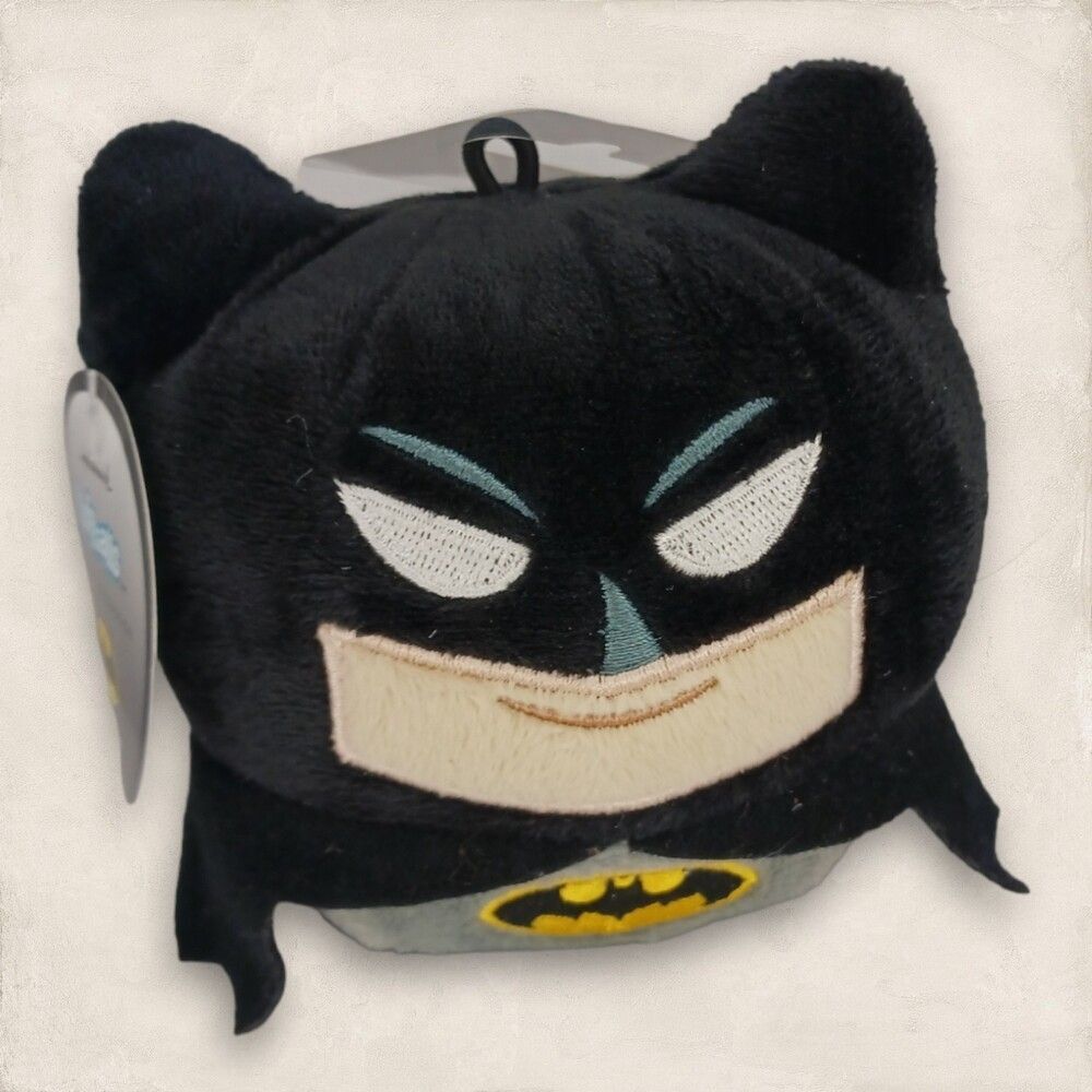 Hallmark Fluffball Black Batman DC Comics NWT Plush Ornament Decoration HTF